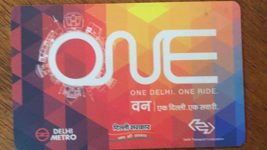 Metro card for the Delhi Metro 