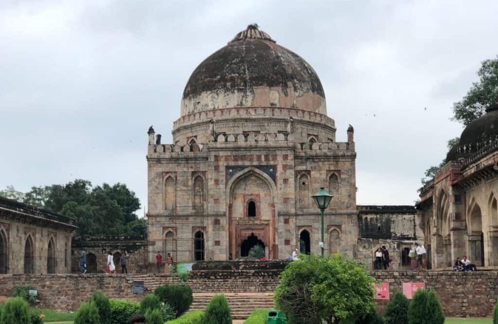 One of the ancient tombs fanked by mosque and madrassa in Lodhi Garden