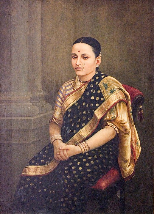 Portrait of a Lady by Raja Ravi Varma in the National Gallery of Modern Art