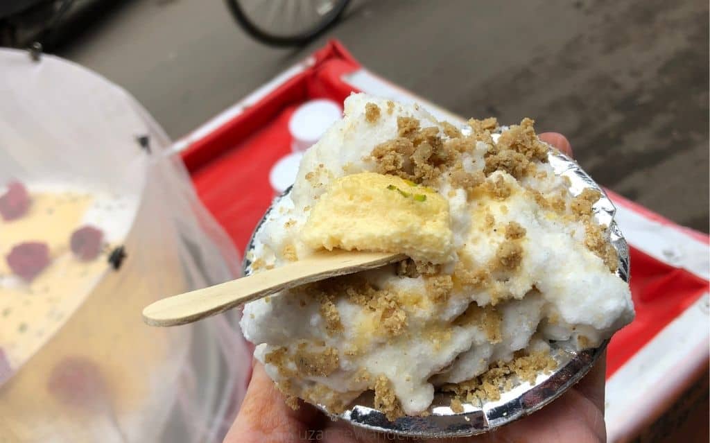 Plate of daulat ki chaat in Old Delhi / How to Eat Local and Stay Healthy
