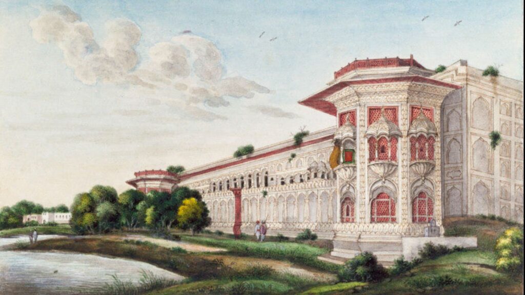 Painting of Qudsia Bagh from 1748 showing palace as it was/35 Best off the Beaten Path Sites in Delhi