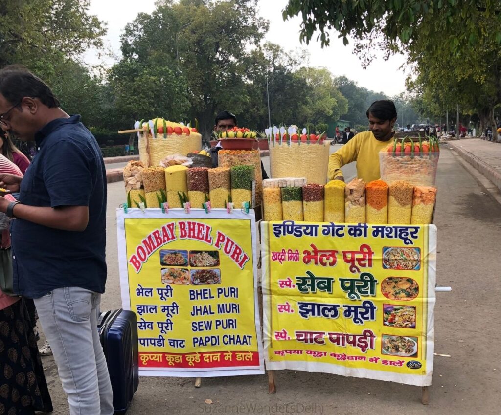 A bhel puri stand at India Gate