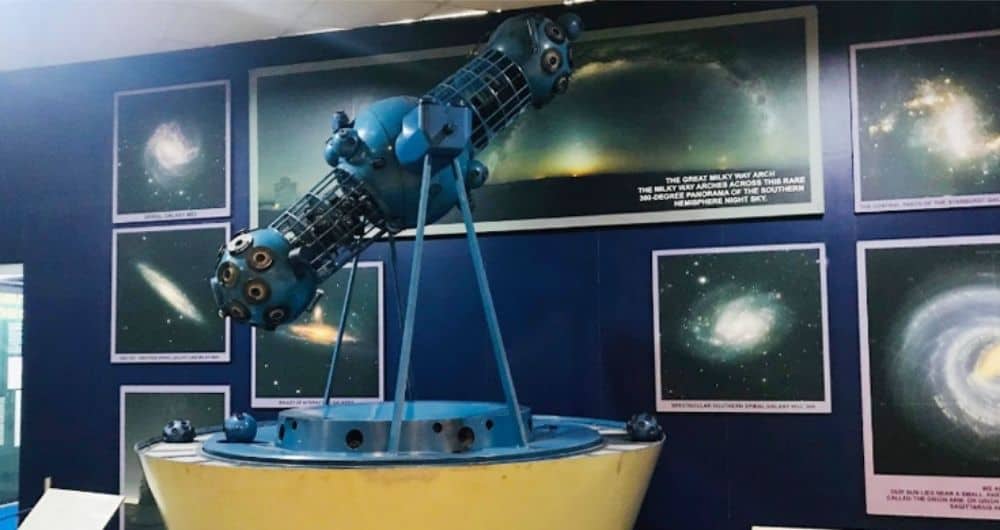 One of the astrology instruments at Nehru Planetarium, one of the best places in Delhi to go with kids