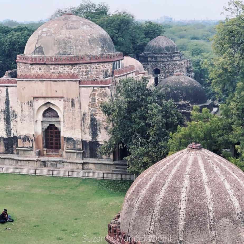 A view of the tombs in Hauz Khas Village, one of the best areas to rent an Airbnb in Delhi