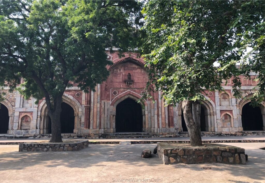 The ancient Jamali Kamali mosque flanked by trees in Mehrauli Archeological Park, which isn't on any Delhi itineraries