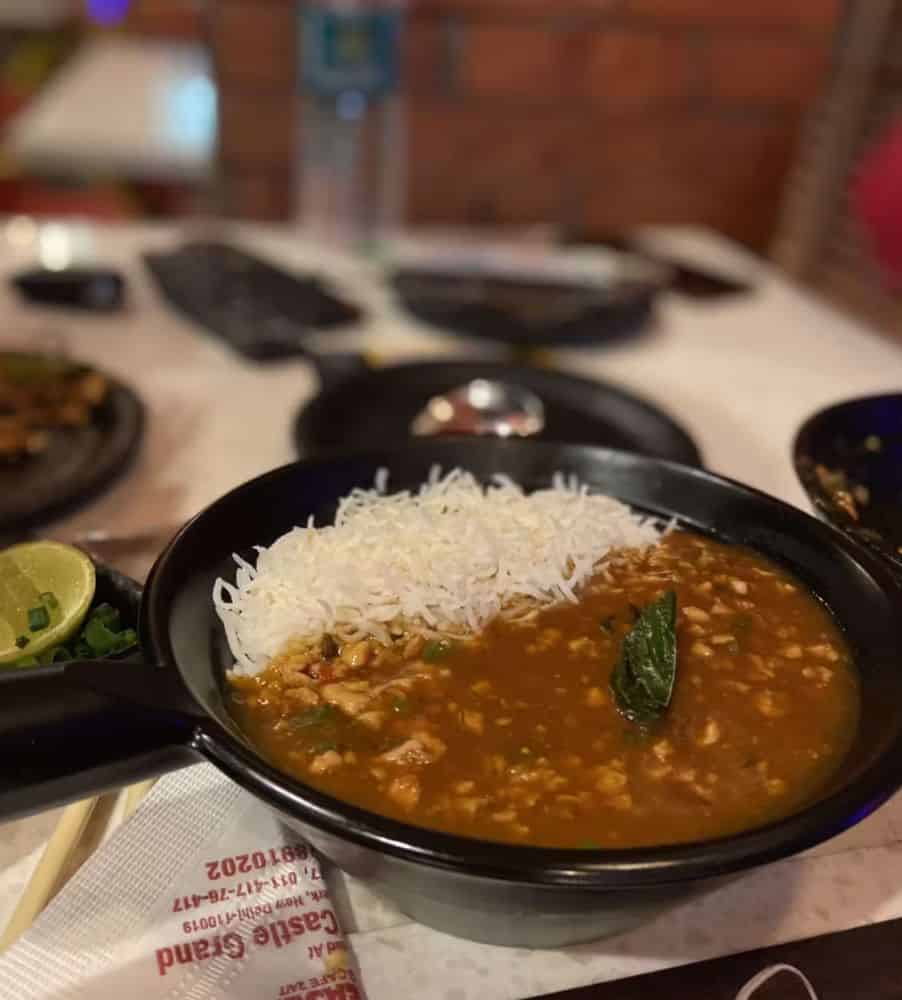 plate of dhal and rice / The Best Party Places in Delhi