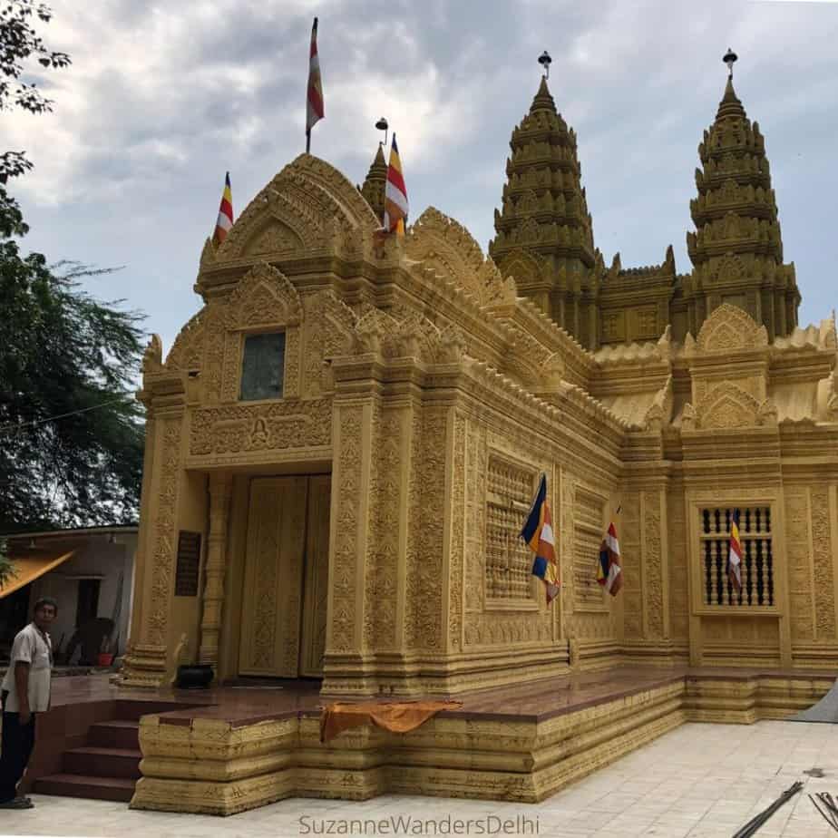 The golden Cambodian Monastery, exterior view, not on any Delhi itineraries