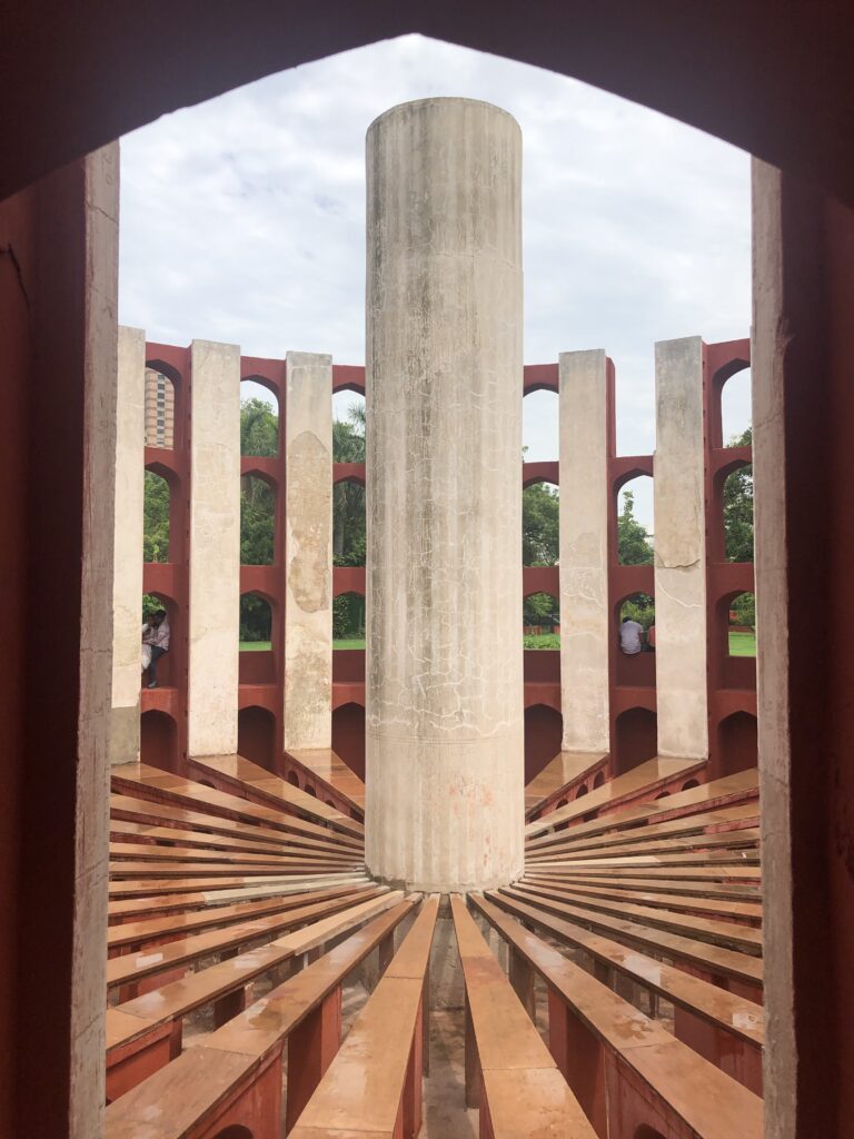 Inside view of the column of the Rama Yatra instrument at Jantar Mantar, one of the amazing things to do in Delhi