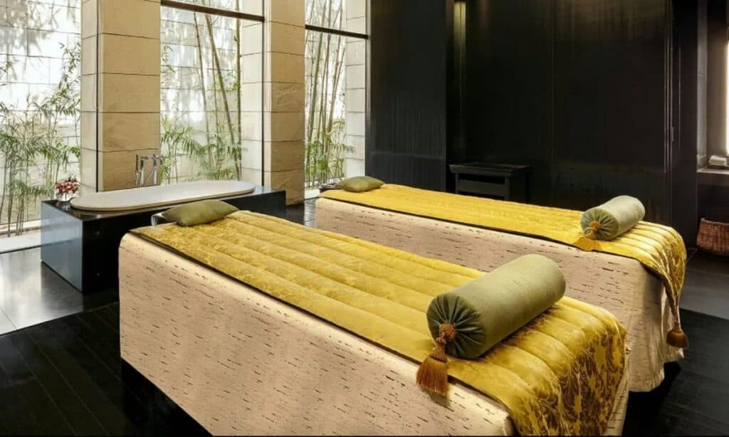 Treatment room at The Lodhi Spa, the best hotel spa in Delhi and one of the best massage parlours in Delhi