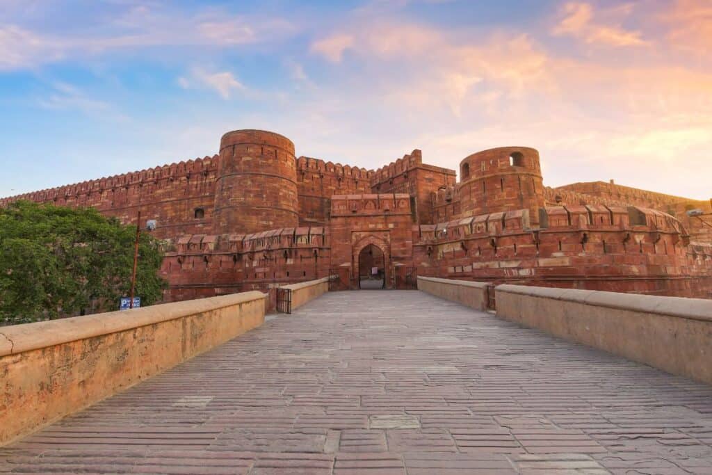 Amar Singh Gate at Agra Fort, another site you should see on your sunrise tour of the Taj Mahal from Delhi