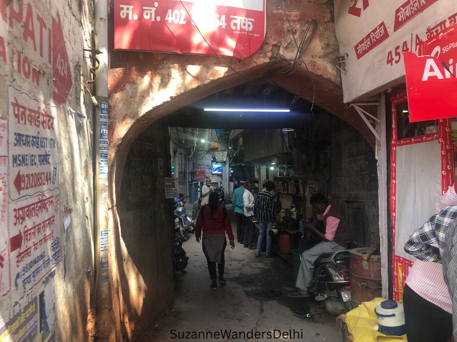 Katra Neel gateway in Chandni Chowk after partial collapse