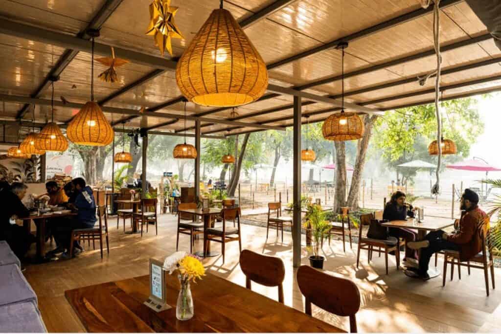 Interior of FabCafe by the Lake in Sunder Nursery, an excellent place for kids to eat with one day in Delhi