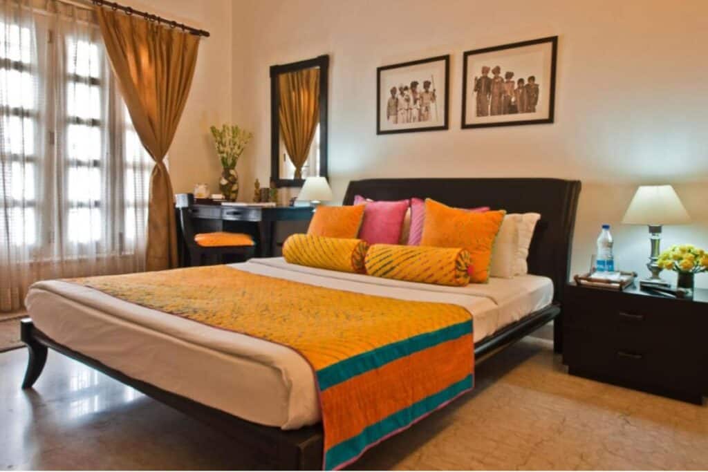 a guest room at Colonel's Retreat in Delhi