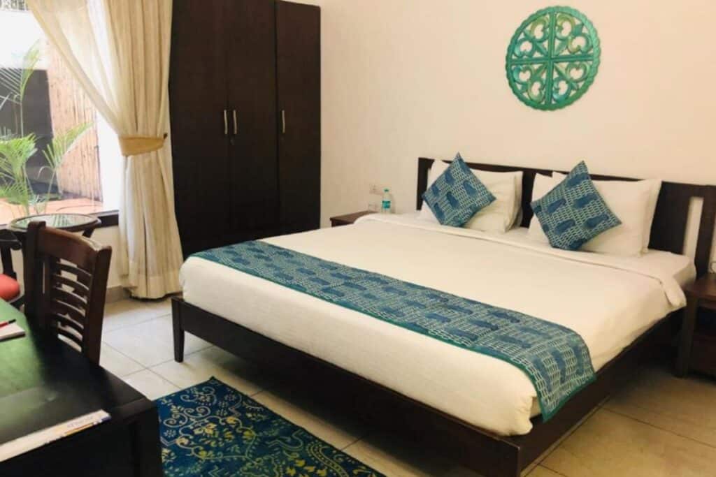 double guest room at the Neem Bed & Breakfast in South Delhi