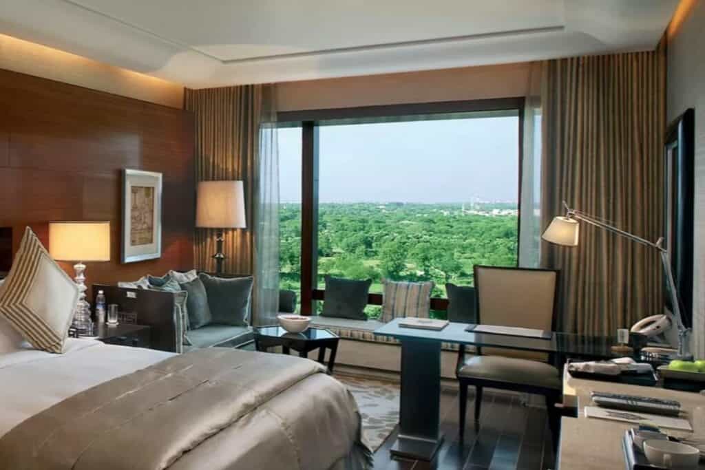luxurious room at Leela Ambience Gurugram Hotel & Residences
