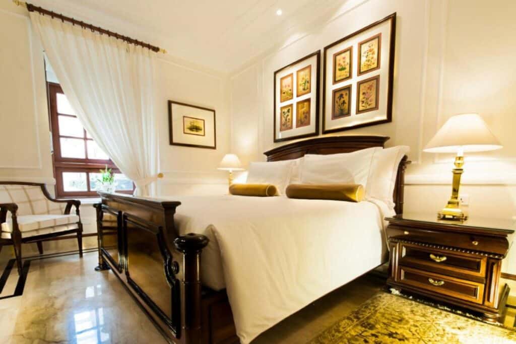 guest room at the Imperial Hotel in Delhi, the finest heritage hotel in the city