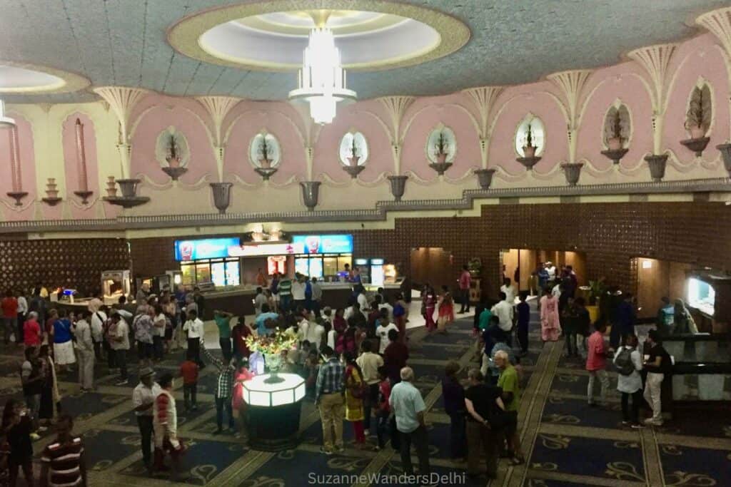 main lobby of Raj Mandir cinema in Jaipur on India's Golden Triangle