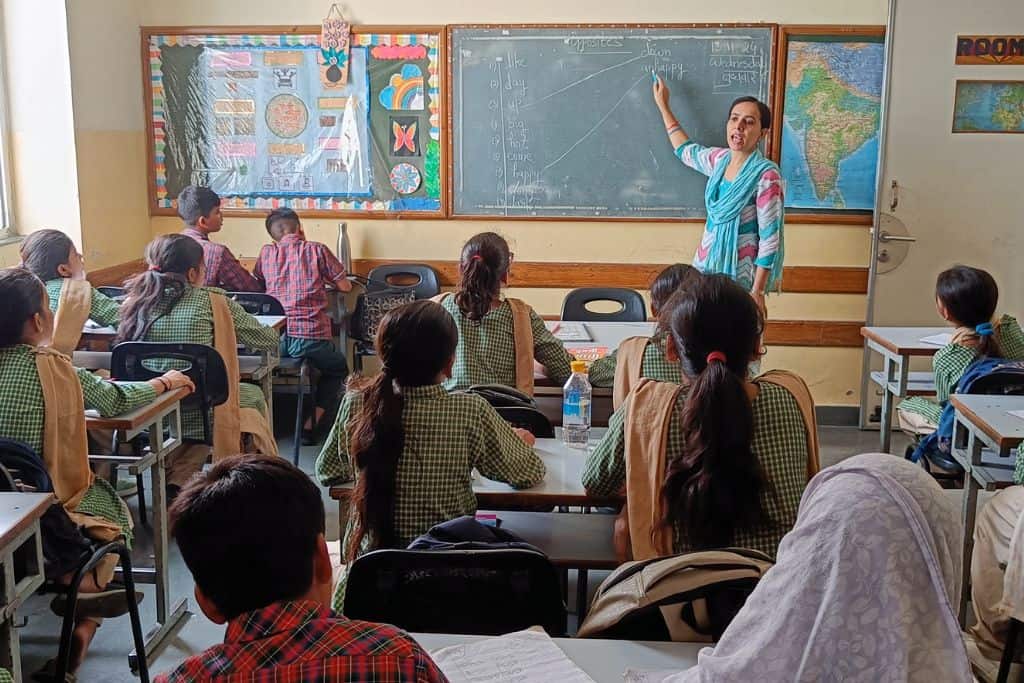 children in a classroom in the Hope Project centre